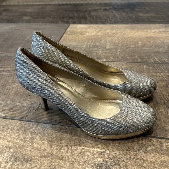 Bandolino Women's Myone Sparkle Pumps Heels Gold Size 8.5 - Picture 6 of 10